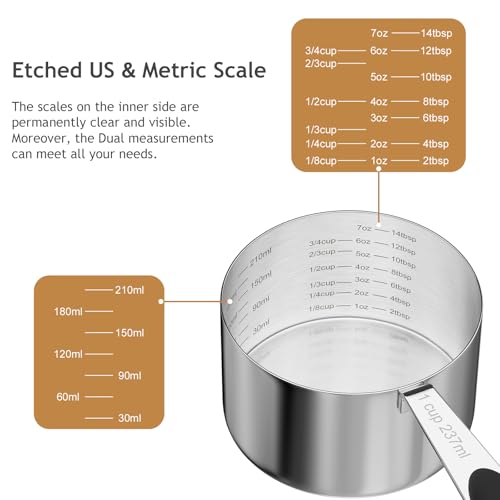 1PCS 1CUP(237ml) Dog Cat Food Scoop, Measuring Cup with Inner Scale - view 3