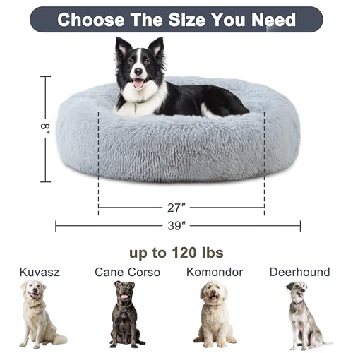 39'' Donut Dog Bed, Calming Dog Bed for Large Sized Dog - view 2