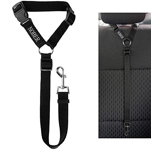 Pet Dog Cat Seat Belts, Car Headrest Restraint Adjustable Safety Leads Vehicle Seatbelt Harness 1 Pack