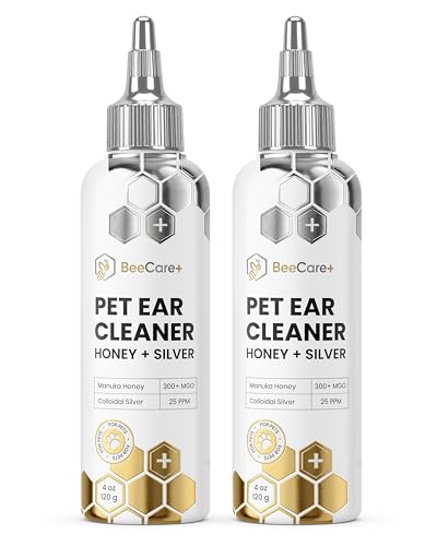 BC+ Dog Ear Cleaner, Manuka Honey 300+ MGO & Colloidal Silver 25 PPM, 2Pack