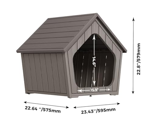Small Dog House Outdoor Indoor, Grey - view 5