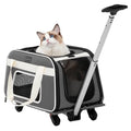 Cat Carrier with Wheels, Removable Spinner Wheels, Up to 13 lb