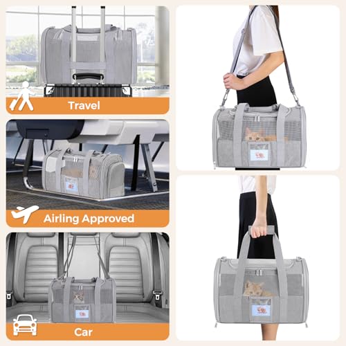 Soft-Sided Cat Carrier,Pet Travel Bag (Up to 16 Lbs) - view 7