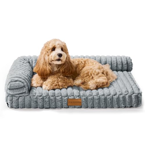 Orthopedic Medium Dog Bed Furry Pet Bed, Washable Cover 30''X20'' - view 2