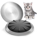 Stainless Steel Cat Dishes, Nonslip Cat Food Bowl Set, Cats Bowls or Plates