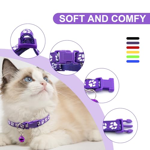 6 PCS Puppy Collars with Bell, for Small Dog Cats, 19-32 cm - view 3