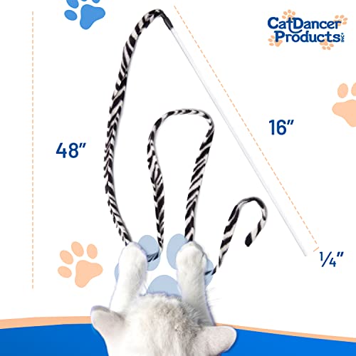 Products Jungle Cat Charmer, Jungle Wand Toy for Kittens Training, Colorful Ribbon Cat Charmer, Interactive Catcher Wand for Cat Exercise (1 Pack, Multicolor) - view 3