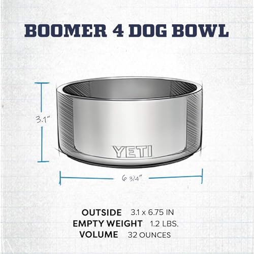 Boomer 4, Stainless Steel, Non-Slip Dog Bowl, Holds 32 Ounces - view 5