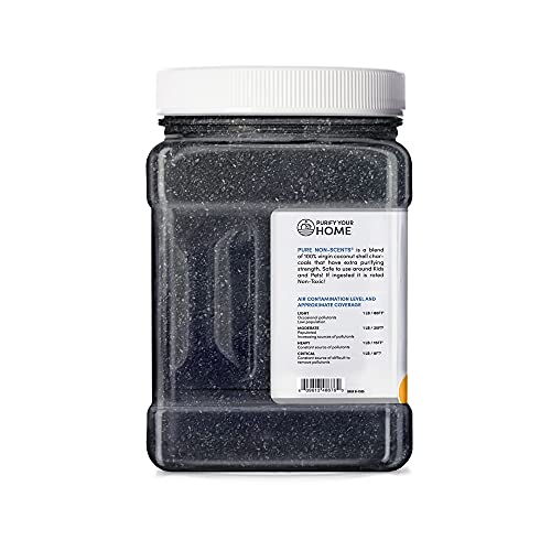 Pure Non Scents Granular Coconut Shell Activated Charcoal - Non Toxic Odor Absorber & Eliminator for Home, Car, Shoes, Closet, Fridge, & More - Safe Deodorizer for Bad Odors - Unscented, 2lbs - view 2