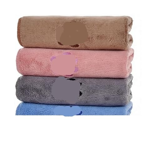 Absorbent Microfiber Pet Towel Quick Dry Mat for Dogs Soft Ultra Washable Drying Blanket(Blue 1pc) - view 2