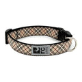 1 Inch Adjustable Dog Clip Collar, Medium, Tan Tartan