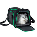 Quick-in Pet Carrier Bag for Cats & Dogs. Airy Mesh Windows Let Fur-Kids See You Reduce Anxiety & Breath Easy. Rip-Stop Fabric & Lockable Zips Hug Securely. Washable Comfy Pad. Collapsible