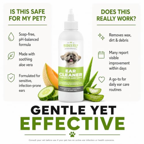 Dog Ear Cleaner – Pet Ear Wash to Support Itchy, Infection Prone Ears, Yeast and Wax. Advanced & Gentle Otic Cleaning Solution. Ear Drops for Dogs and Cats - 8 oz - view 2