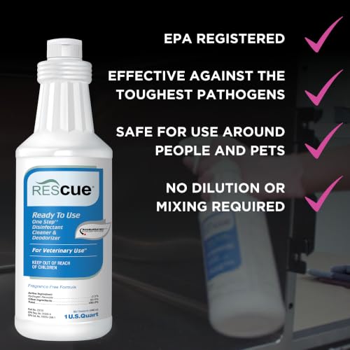 One-Step Ready-to-Use Disinfectant Cleaner & Deodorizer – For Veterinary Use, Animal Shelters, Pet Foster Homes, Kennels, Litter Box – 32 Ounce RTU (Spray Nozzle NOT Included) - view 3