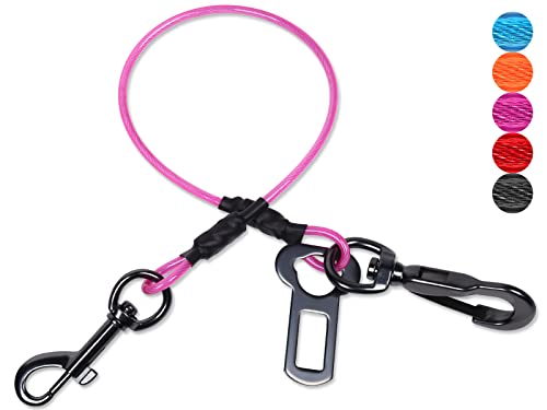 Dog Seatbelt Tuffbelt Dog Car Harness, S, Pink