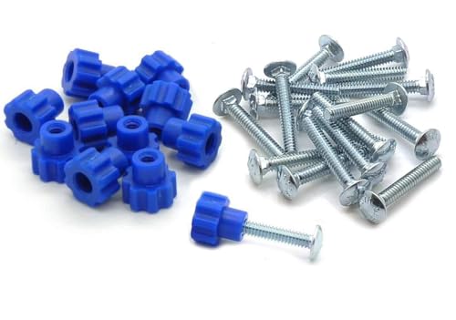 Pet Carrier Fasteners - Blue 16 Pack (Medium 1-1/4" Bolts) - view 5