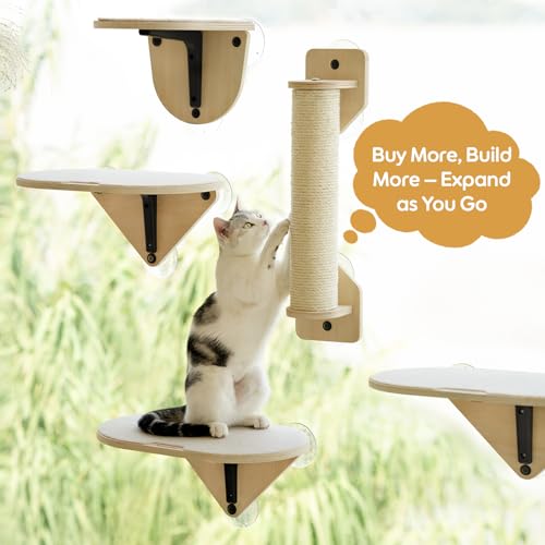 Cat Window Perch with Steps Cat Scratching Sturdy for Climbing, 3pcs - view 6