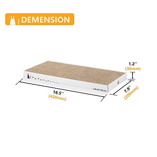 Cardboard Scratcher Pad Scratching post: Cat Scratch Pad,Cat Scratching Post with Durable&High Density Cardboard, Indoor Toy for Cat, Double-sided Design For double life (16.5x7.9x1.2 inches) - view 3