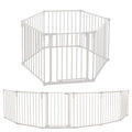 3 In 1 Metal Superyard Baby Play Yard: 6 Panel Playpen, Safety Gate, or Extra Wide Baby Fence - Encloses Up to 10 Square Feet - 30 Inches Tall - Taupe