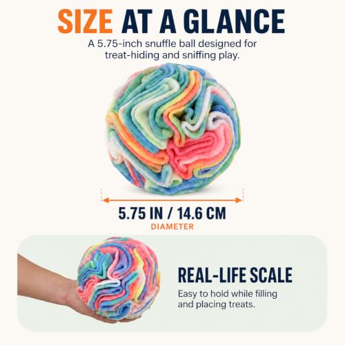 Snuffle Ball for Dogs, Puppy Treat Toy, Interactive Foraging Puzzle Ball Toy, Enrichment Toys for Large Dogs, Sniffle Interactive Treat Balls - view 2
