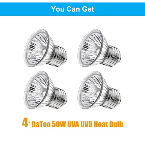 Reptile Heat Lamp Turtle Heating Light 4PCS 50W UVA UVB Heat Bulb Simulated Sunlight Basking Spot Lamp for Reptiles Lizard Amphibian Bearded Dragon Snake - view 7