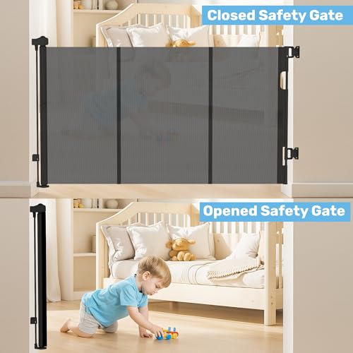 Retractable Baby Gate for Stairs & Doorways, Dog Pet Gate - view 3