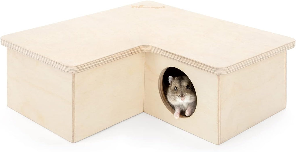 Multi-Chamber Hamster House Maze: 2 Entrance 6 Rooms Maze Habitat | No-Disturb Removable Lid - Encourage Pets Hide and Explore Freely Hideout & Tunnel Maze Toys for Hamster Gerbils Mice Lemming - view 7