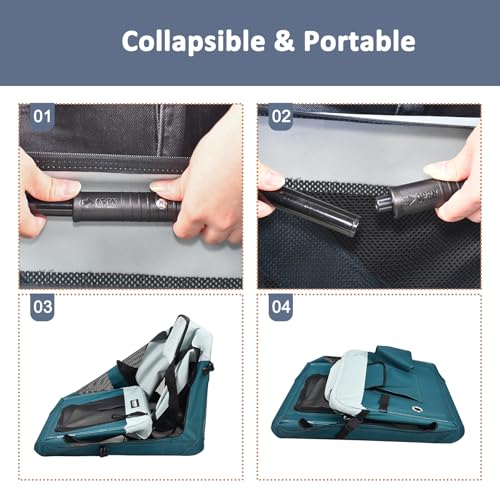 3 Door Soft Dog Crates Kennel, Collapsible Travel Pet Carrier - view 5