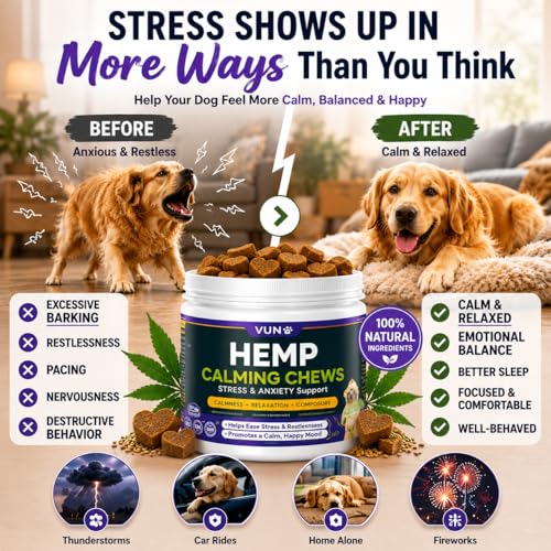 Hemp Calming Chews for Dogs, Advanced Dog Calming Chews melatonin for Dogs - view 3