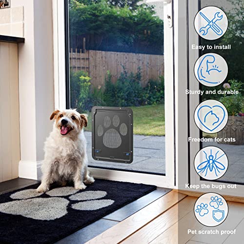 Magnetic Cat Screen Door, Lockable Pet Door for Screen Doors - view 4
