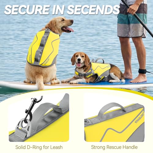 Dog Life Vest Neoprene Dog Swim Vest, XS, Alpha Yellow - view 4
