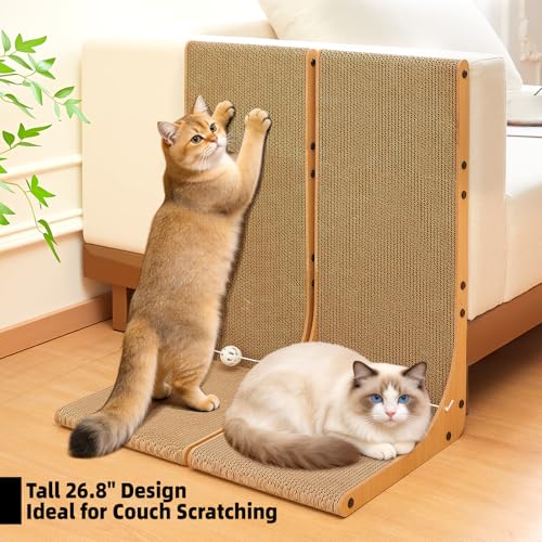 26.8 Inch Cardboard Cat Scratching Post, 2-Pack - view 2