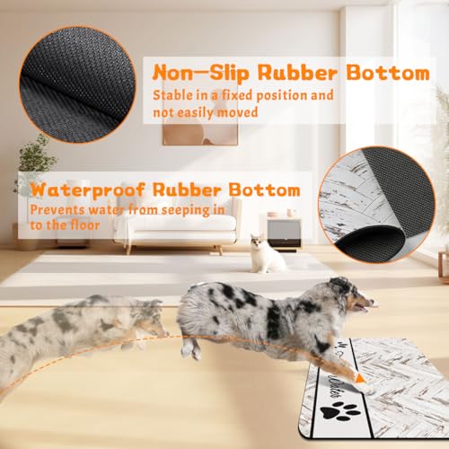 Pet Feeding Mat - Absorbent Dog Food Mat for Floors Waterproof，Dog Cat Placemat Mat for Food and Water Bowls - No Stains No Sliding Quick Dry Water Eating Dish Mat - view 4