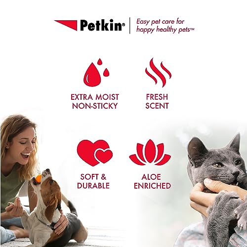 Pet Wipes for Dogs and Cats - 400 Large Wipes - Removes Dirt & Odor - Cleans Ears, Face, Butt, Eye Area - Convenient for Home or Travel - 4 Packs - view 5