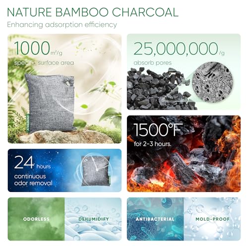 Activated Charcoal Odor Absorber, Large 4P Odor Eliminator for Strong Odor - view 3