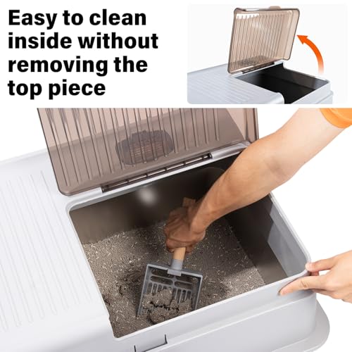 Stainless Steel Litter BoxWith Lid,XXXL Metal Litter Box - view 3
