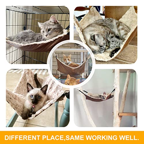 JOYELF Cat Hammock Bed, Medium Reversible Pet Cage Hammock Hanging Soft cat Bed for Kitten Ferret Puppy or Small Pet - view 6