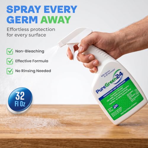PureGreen24 Disinfectant Spray - Kills COVID-19 Norovirus RSV - 4-32oz - view 5