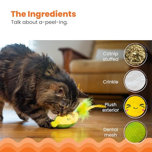 Kicker Peelin' Good Banana Dental Cat Toy with Catnip, 8" - view 4
