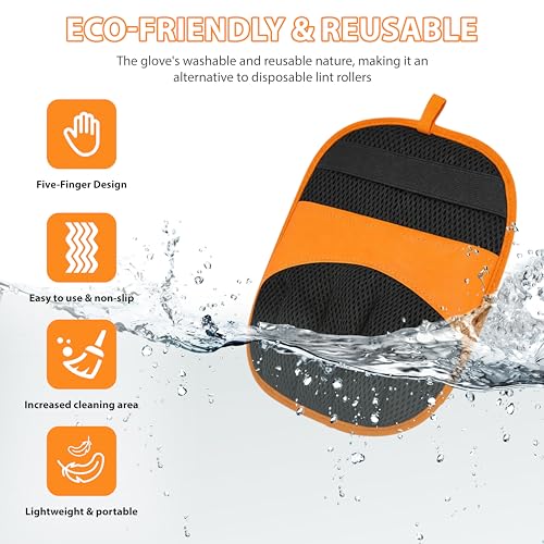 Pet Grooming Glove Set for Dogs & Cats - Professional Pet Hair Removal Glove with Free Nail Clippers and Silicone Finger Toothbrush - view 5