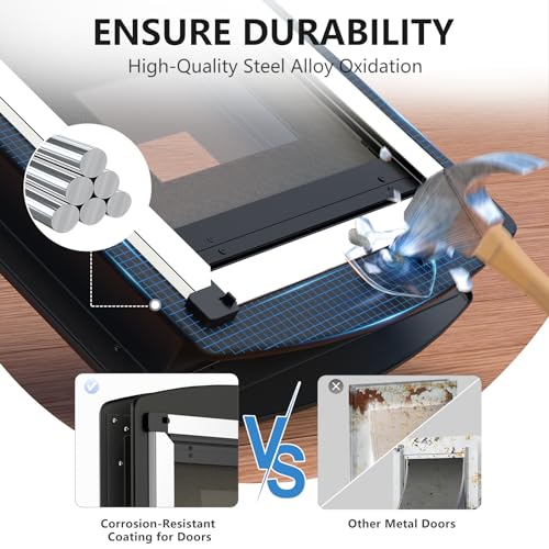 Pet Door for Door. Small Doggy Door and Cat Door with Steel Frame and Double Flaps, Easy to Install, Energy Efficient Dog Door(Pets Up to 12LB)-Small. - view 2