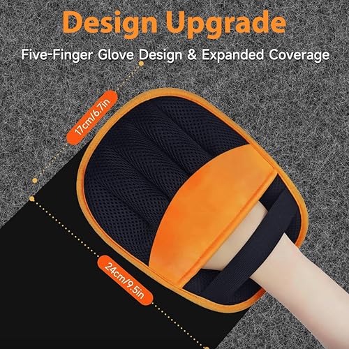 Pet Grooming Glove Set for Dogs & Cats - Professional Pet Hair Removal Glove with Free Nail Clippers and Silicone Finger Toothbrush - view 2