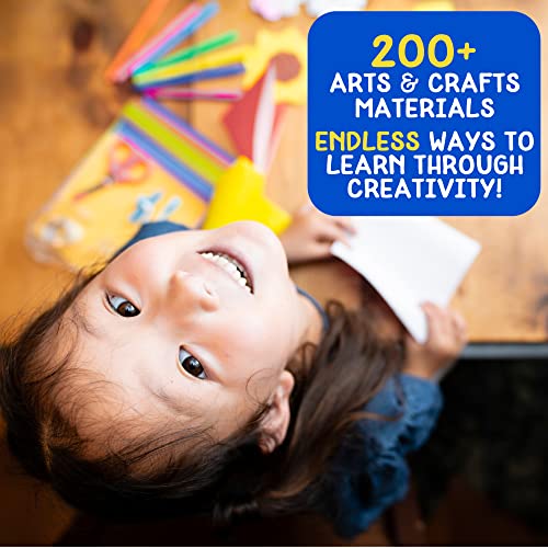 ! Ultimate Jar of Crafts, 200+ Piece Rainbow Craft Supply Bundle, Craft Supplies Starter Kit, Great Arts & Crafts Kit for Travel and On-The-Go, Perfect for Kids and Adults Ages 6+ - view 6