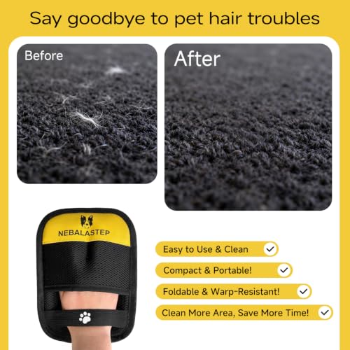 Pet Hair Remover Gloves Brush for Dogs & Cats,Electrostatic Reusable Pet Hair Remover Tool for Laundry,Clothing,Couch,Carpet,Car Seat,Upgraded Animal Fur Removal Tool - view 3