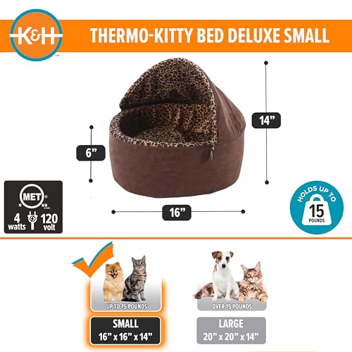K&H Heated Cat Bed, Thermo-Kitty Bed Deluxe, Indoor, Safety Listed, 16in - view 2
