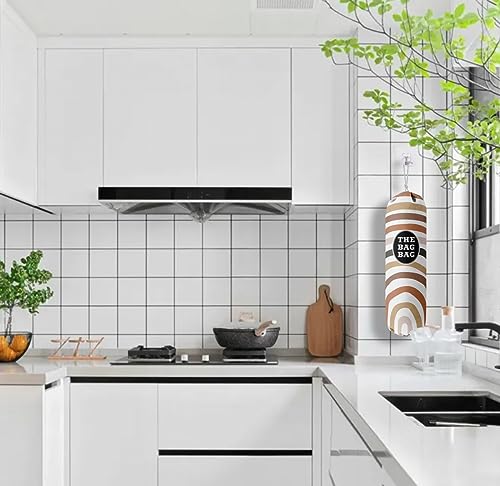 Boho Pattern Grocery Bags Holder and Organizer, Wall Mount Plastic Bags Storage Container Dispenser, Kitchen Gifts For Women Family Grandma Mom (H-26) - view 6