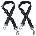 2 Dog Seatbelt Seat Belt Car Harness Leash Travel Accessories Bungee Anti Shock Pet Cat Adjustable Lead Clip Safety Seats Belts Black