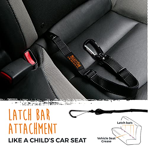 Dog Seat Belt For Car - LATCH Compatible Adjustable Dog Seatbelt Harness for Small, Medium and Large Pets. Distraction Free Driving, Heavy-Duty Design with Aviation Grade Aluminum Carabiner - view 2
