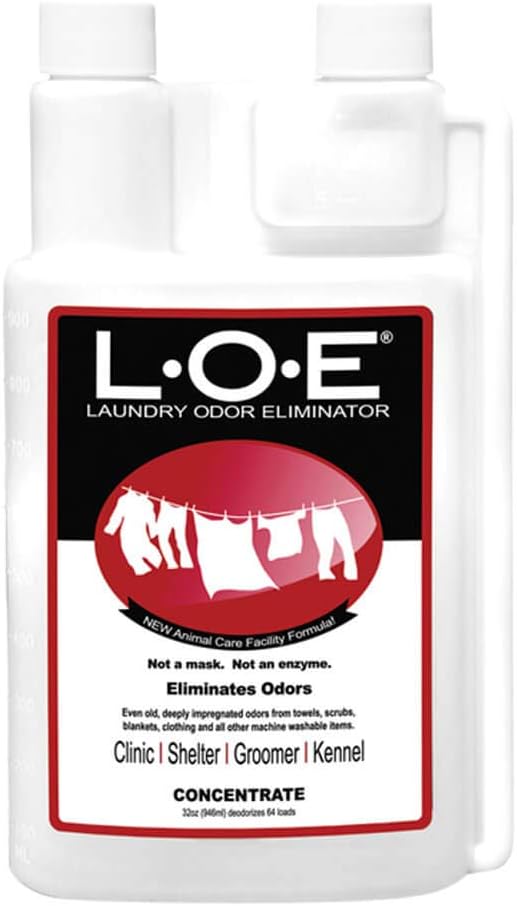 Laundry Odor Eliminator Concentrate – Pet Odor Eliminator for Strong Odors – Pet Smell & Urine Odor Eliminator for Clothes – Laundry Odor Neutralizer w/Safe, Non-Enzymatic Formula (32 oz)