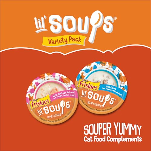 Purina Grain Free Wet Cat Food Complement Variety Pack, Lil' Soups With Sockeye Salmon & Tuna in Broth - (18) 1.2 oz. Cups - view 3